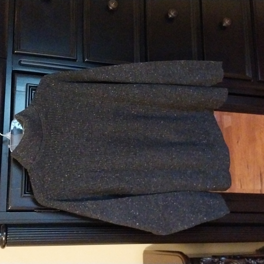 NWT J Jill charcoal gray flecked turtleneck sweater